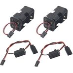 ShareGoo 4 hücreli AA pil konteyner tutucu kılıf kutusu ve açma/kapama güç anahtarı JR tarzı konnektör ile uyumlu HSP Redcat eksenel Tamiya Wltoys Himoto 1/8 1/10 1/16 RC araba kamyon paletli