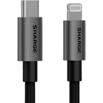 Sharge Örgülü Usb-C To Lightning 20W Apple Mfi Sertifikalı Konnektör C94 Çipli Hızlı Şarj ve 480 Mbps Veri Kablosu
