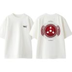 Sharıngan Unıversıty Tasarım Sırt Baskılı Pamuk Beyaz Oversize T-Shirt