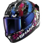 Shark Skwal I3 Hellcat Kapalı Kask (Iridyum Vizör + Şeffaf Vizör + Pinlock) - Mavi