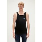 Shark Tank-Top Siyah Baskılı Erkek Atlet