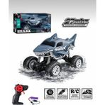 Shark Uzaktan Kumandalı Köpek Balığı Oyuncak Araba 1:18 Off-Road Şarjlı Pilli 28X16 cm Kutuda - Gri