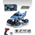 Shark Uzaktan Kumandalı Köpek Balığı Oyuncak Araba 1:18 Off-Road Şarjlı Pilli 28X16 cm Kutuda - Mavi