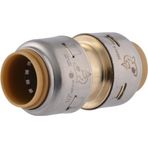 SharkBite Max 1/2 İnç Kaplin, Pirinç Tesisat Bağlantısı Bağlantısı İtin, PEX Boru, Bakır, CPVC, PE-RT, HDPE, UR008A