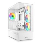 SHARKOON KASA MID TOWER PSUSUZ 4XFAN AK6 RGB WHITE