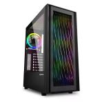 Sharkoon Rgb Wave Black Argb Temperli Yan Cam, 4X120mm Argb Fan, Type-C 3.2 Gen 2, Siyah, Atx Kasa