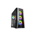 Sharkoon Tg7m Rgb Argb Temperli Yan Cam, 4X120mm Argb Fan, Type-C 3.2 Gen 2, Siyah, Mid-Tower Kasa