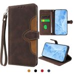 SharkProten VIVO Y78 Plus 5G/Y78 5G/V29 Lite 5G için RFID Korumalı Kapaklı Kılıf PU Deri Cüzdan Kılıf Kapak Manyetik Kapatma Destek Çubuğu Kart Yuvası Telefon Kılıfı Kırmızı