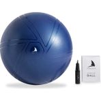 Sharksline - Premium Pilates Topu ve Pompa Seti Denge Aerobik Yoga Fitness Topu (Mavi, 65 Cm)