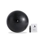Sharksline - Premium Pilates Topu ve Pompa Seti Denge Aerobik Yoga Fitness Topu (Siyah, 75 Cm)