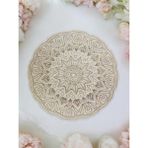 Sharp & Art 12 Farklı Model 20 Cm Ahşap Mandala,okul Aktivite,sanatsal Eğitim Hobi Seti (6LI BOYA VE FIRÇA SETİ) - model-11