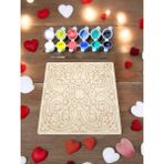 Sharp & Art 12 Farklı Model Ahşap Mandala,okul Aktivite,sanatsal Eğitim ve Hobi Seti (6lı Boya ve Fırça Seti) - model-1