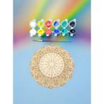 Sharp & Art 12 Farklı Model Ahşap Mandala,okul Aktivite,sanatsal Eğitim ve Hobi Seti (6lı Boya ve Fırça Seti) - model-8