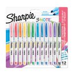 Sharpie 12'li Blister Karışık S-Note Fosforlu İşaretleme Kalemi
