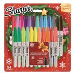 Sharpie 3026981645204 Fine Permanent 24'lü 2164520 Yılbaşı Markör