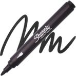 sharpie akrilik markör kalem yuvarlak uç siyah sh-2218123 (6 lı paket) - Yok