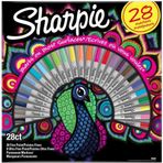 Sharpie Fine Permanent 28'li Kutu Tavus Kuşu Markör Kalem
