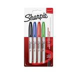 Sharpie Kalıcı Keçe Kalem, İnce Uçlu. 4 Adet