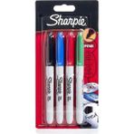 Sharpie Markör 4 Renk Fineliner Kalem Seti Permanent İnce Uçlu 4 Parça - Karışık