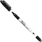 sharpie s0811100 markör permanent kalem twin çift uçlu siyah (12 li kutu) - Yok
