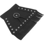 Sharplace Arka Motosiklet Çamurluk Çamur Flap Vintage Deri Çamurluk Kapak Siyah - Kırmızı