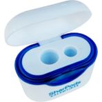 Sharpods Çift Bıçaklı Hazneli Kalemtraş 1 Adet Jumbo ve Normal Kalemler Için. - Mavi - standart