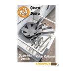 Sharvox 3 Adet Kalın Düzenleyici Çizdirmez Elyaf Keçe Tava,Tencere Ve Bor Cam Koruyucu 30x30