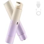 Shaver Women, Comfort 2 in 1 Electric Lady Shaver, Painless Wet Dry Shavers Women, for Face, Arms, Legs, Area (Purple)
