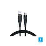 Shaza 5A 100W 2 mt USB Micro Örgülü Hızlı Şarj ve Data Kablosu