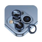 Shaza Apple iPhone 15/15 Plus Ile Uyumlu Darbeye Dayanıklı Mekanizmalı Safir Kamera Lens Koruyucu Mavi - iPhone 15 / 15 Plus