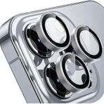 SHAZA Iphone 15 Pro / 15 Pro Max İle Uyumlu Darbeye Dayanıklı Mekanizmalı Safir Kamera Lens Koruyucu Gri
