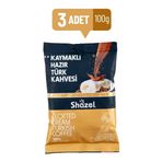 Shazel Kaymaklı Hazır Türk Kahvesi 100 GR x 3 Adet