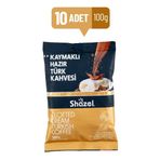 Shazel Kaymaklı Hazır Türk Kahvesi- 100gr. (100g X 10 Adet)