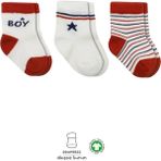 SHC4200 3'lü Penye Boy And Girl Soket Çorap BS10114 Kırmızı