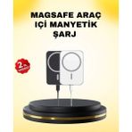 SHC4200 Bfs 15W Kablosuz Şarj Destekli Magsafe Araç Tutucu Havalandırma Klipsli - Ahşap