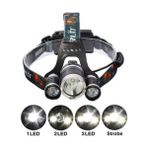 SHC4200 Boruit T6 Kafa Feneri 5000 Lumens 3xcree Xm-T6+2r5 Lamba LED Kamp Lambası - Seçenek
