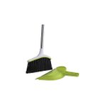 SHC4200 Casabella Basics Açılı Broom ve Dustpan Seti, Gümüş/yeşil Süpürge, Faraşlı, Çelik, Gümüş, - Seçenek