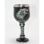 SHC4200 Game Of Thrones House Stark 3D Kabartmalı Çelik Kadeh Bardak - 000-Siyah