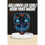 SHC4200 Işıklı LED Maske Parti Eğlence Maskesi Hallowen Neon Maske - Ebatlar