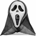 SHC4200 Kapşonlu Çığlık Maskesi Scream Maskesi - Hayalet Maskesi 33X21 cm