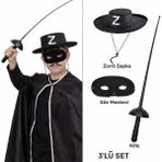 SHC4200 Kostüm Seti 3’lü Çocuk – Şapka, Maske Kılıç