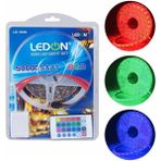 SHC4200 Ledon LD-1606 Su Geçirmez 5 Metre Rgb Şerit LED Animasyon Devreli Adaptörlü Set 5050 3 Çipli Siliko