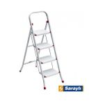 SHC4200 Mey Ithalat® Saraylı Pratik Metal Merdiven Beyaz 4 Basamaklı