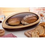 SHC4200 Oval Ekmek Saklama Kutusu - Ahşap