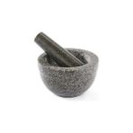 SHC4200 Rösle Doğal Granit Havan 12978-14 cm Çap, Siyah Granit Harç ve Tokmak, 5 cm Derinlik