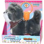 SHC4200 S00002859 Yürüyen Sevimli Peluş Köpek Gri-Sun - 02-Sarı