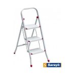 SHC4200 Saraylı Pratik Metal Merdiven Beyaz 3 Basamaklı