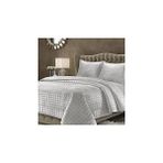 SHC4200 Tribeca Living Florence Kadife Büyük Boy Düz Yorgan Seti, Mikrofiber, Gümüş Gri, Queen - Ebatlar