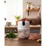 SHC4200 USB Şarjlı Mini Rondo Sarımsak Soğan Zencefil
