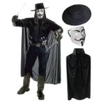 SHC4200 V For Vendetta Maskesi Şapka Pelerin Seti - Seçenek
